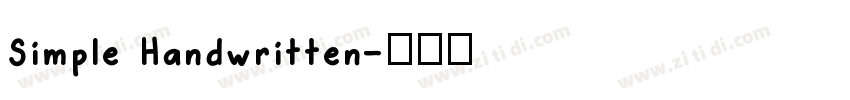 Simple Handwritten字体转换